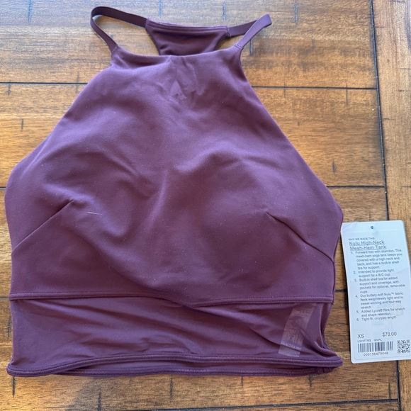 Lululemon Goodnight Plum Set – Nulu HR Mesh Tights (2) + Tank (XS) – NWT - Picture 5 of 7
